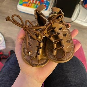 Infant lace up sandals